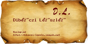 Dibáczi László névjegykártya