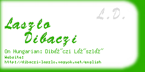 laszlo dibaczi business card